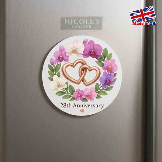 28th Wedding Anniversary, Orchids