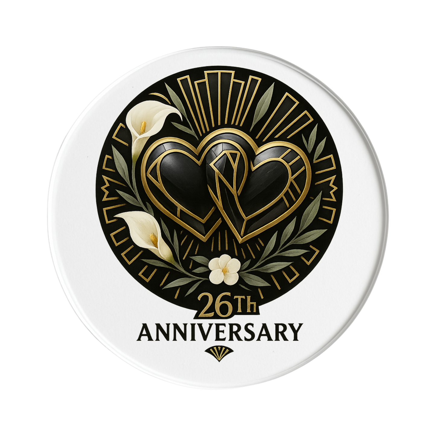 26th Wedding Anniversary, Art Deco