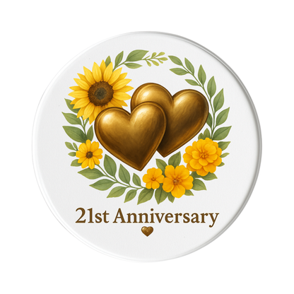 21st Wedding Anniversary, Brass Nickel