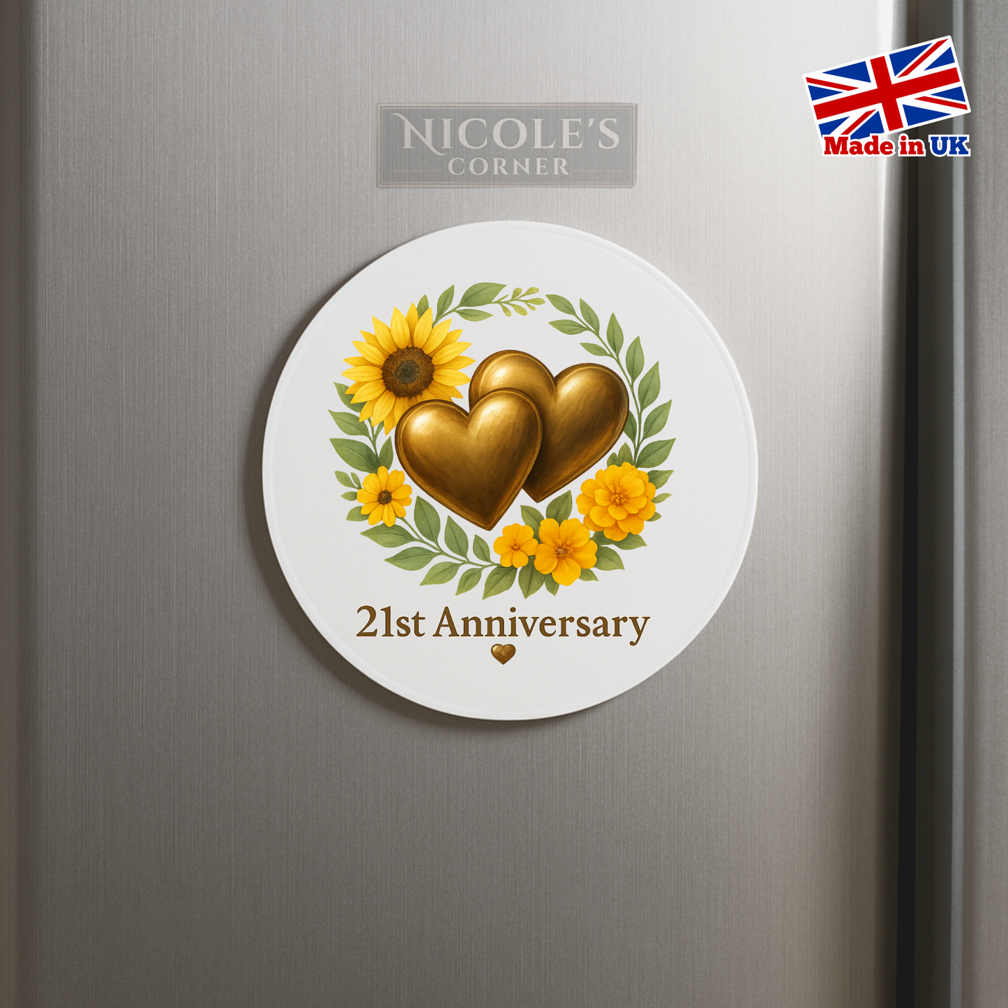 21st Wedding Anniversary, Brass Nickel