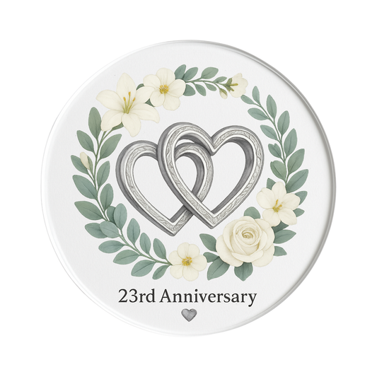 23rd Wedding Anniversary, Silver Plate
